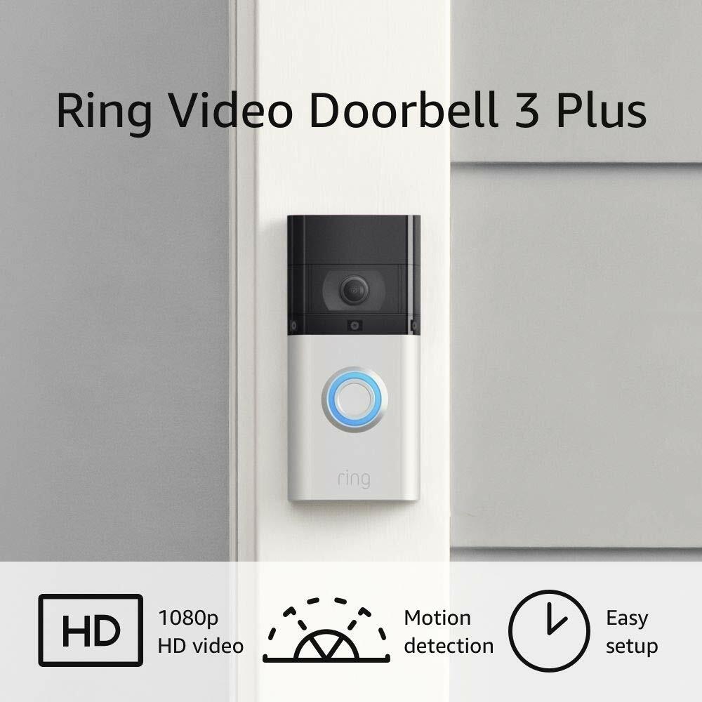 Ring Video Doorbell 3 Plus - 1080p HD with Enhanced Motion Detection & 4-Second Previews-image