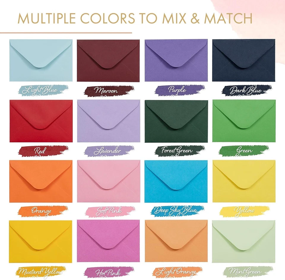 Gift Card Envelopes - 160-Count Mini Envelopes Paper Business Card Envelopes ... - Image 3 of 3