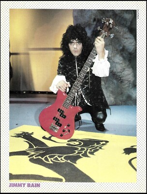 Jimmy Bain (Dio, Rainbow) B.C. Rich Eagle Bass guitar pin-up photo print