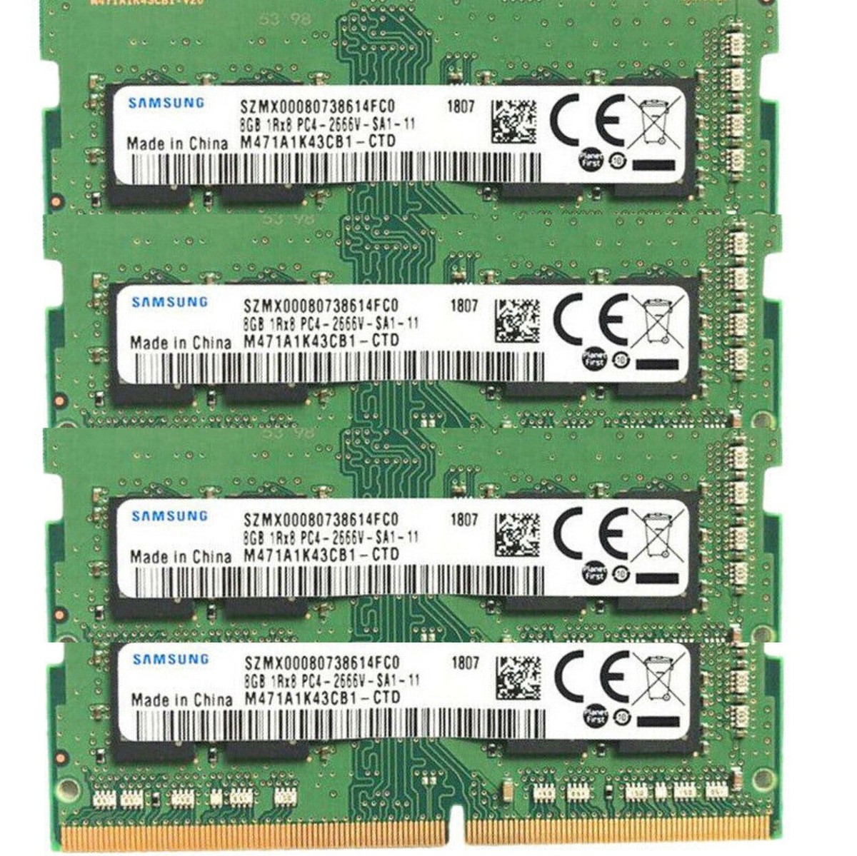 Samsung DDR4 8GB PC4-21300 1Rx8 2666MHz Memory RAM SODIMM Laptop