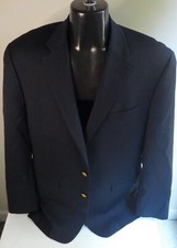 LAUREN RALPH LAUREN Navy 2 Crested Gold Button Wool Blazer SZ 42L