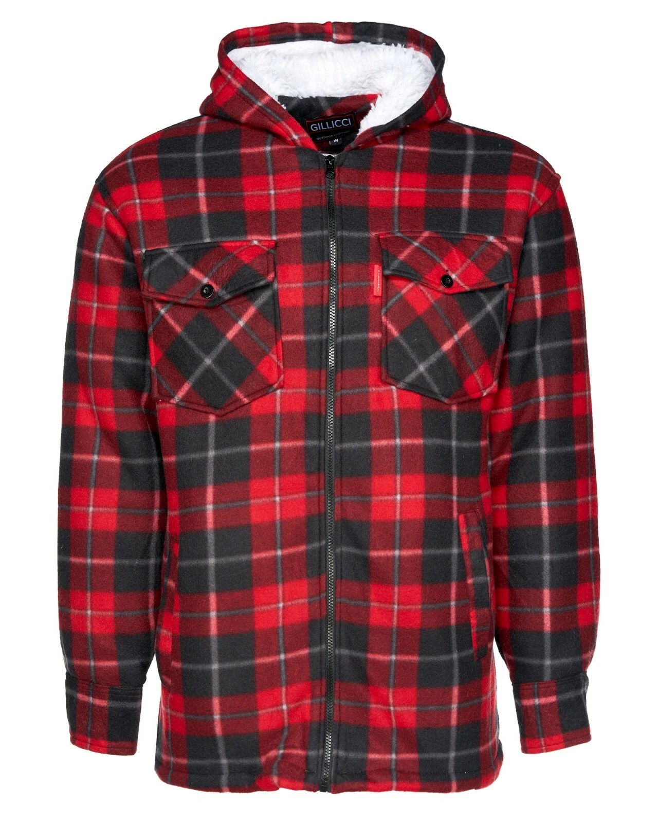 Men's Padded Hooded Fur lined Lumberjack Work Hoodie Shirt/Jacket Size S-5XL