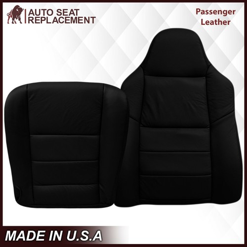 2002 2003 2004 2005 2006 2007 Ford F250 F350 F450 F550 Leather Seat Covers Black - Picture 13 of 15