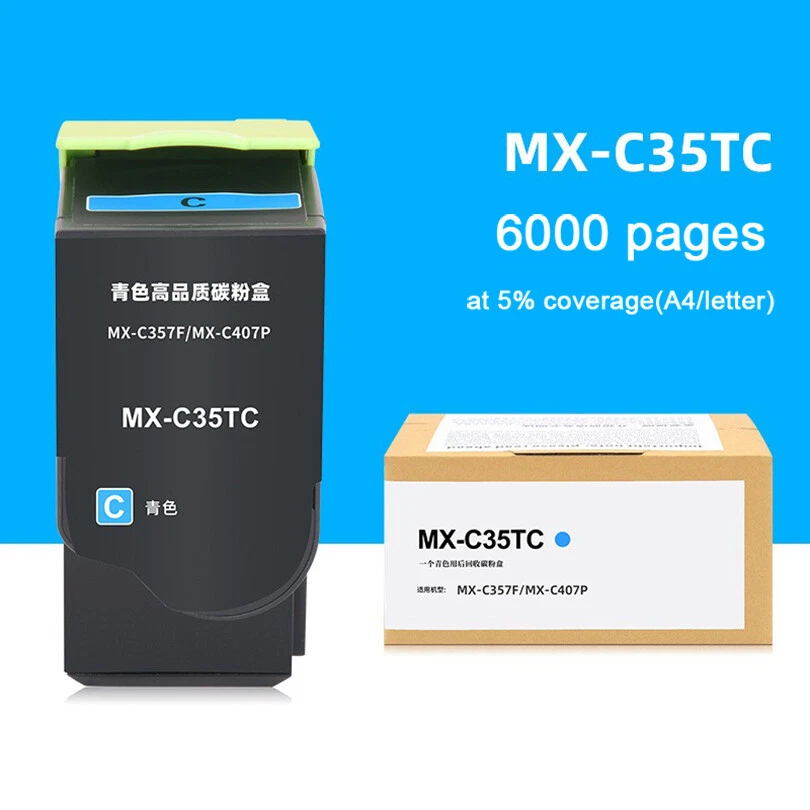 New Toner Cartridges for Sharp MX-C35TB MX-C357F MX-C407P Printer High Yield US - Image 3 of 4