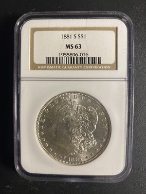 1881 S Morgan Dollar MS 63 NGC Silver $1 | eBay