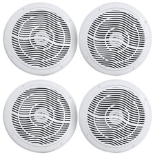  4 Rockville RMC80W 8" 1600 Watt Waterproof Marine Boat Speakers 2-Way White