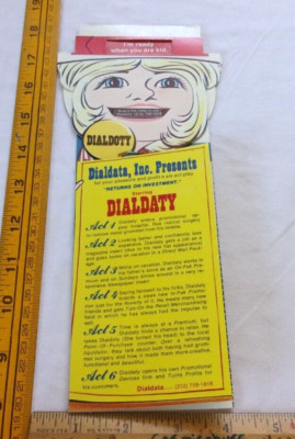 1974 Dialdata DialDaty DialDoty advertising sample toy trivia questions machine