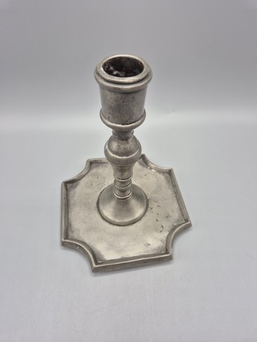 Antique French Etain Fin Pewter Candlestick - Picture 3 of 8