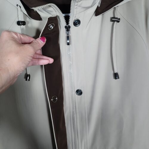 Liz Claiborne Petite L Winter Coat Jacket Zip Out Lining Removable Hood Tan NWT - Picture 5 of 18