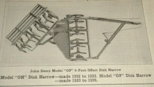 John Deere OH OF OR ORA ORF ORS Disk Harrow Parts Catalog Manual Book Original!