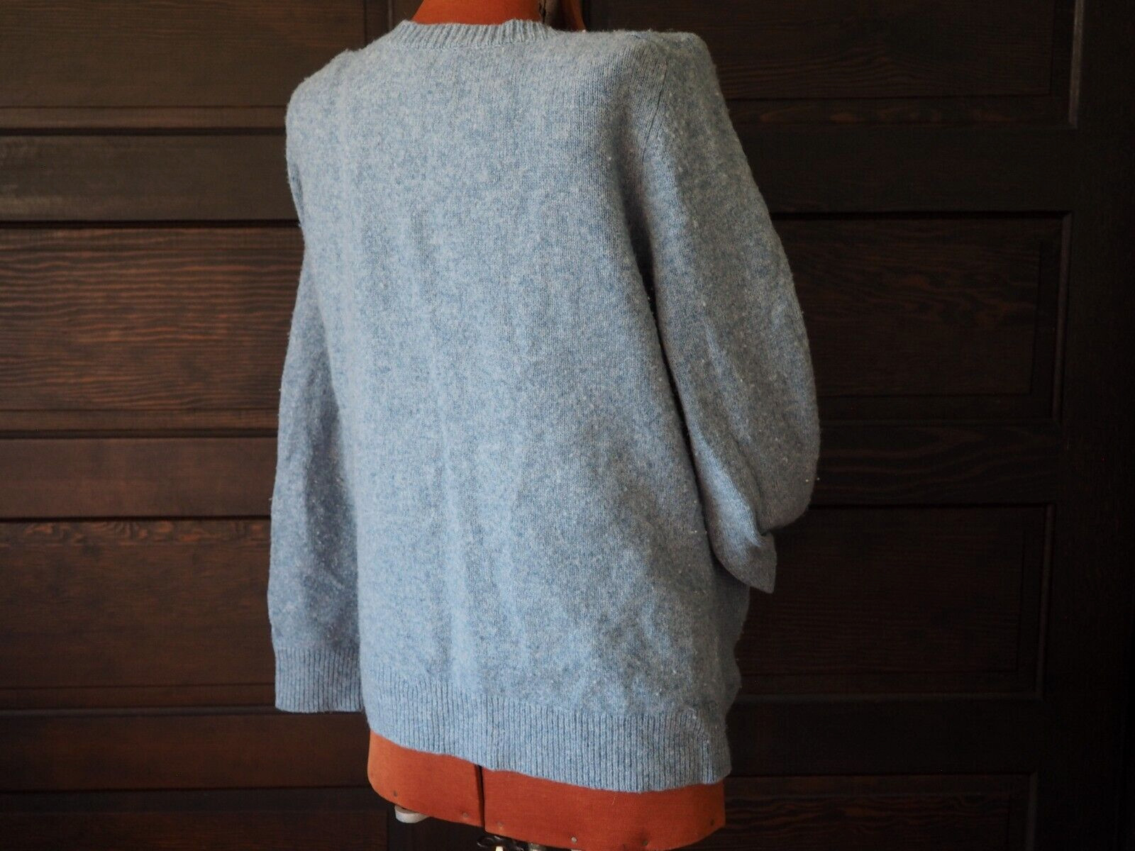 Pendleton Light Blue Lambswool Knit Button Pocket… - image 3
