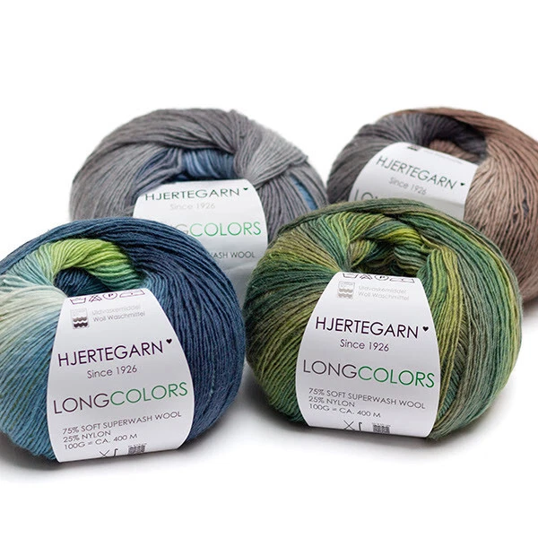 100g LONG COLORS MERINO 22 HJERTEGARN Wolle FARBVERLAUF LACE GRADIENT superwash - Bild 3 von 3