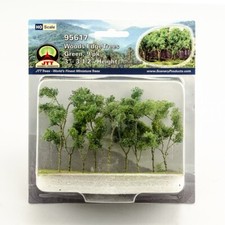 JTT Scenery 95617 Woods Edge trees  HO scale  Green  3" to 3.5" tall  9 pack