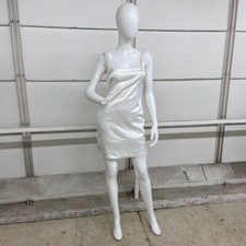 BHLDN Constance Sleeveless Square-Neck Satin Mini Dress Women's Size S