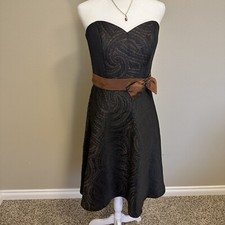 David  s Bridal- Black/Copper, Strapless Cocktail Dress Size 8