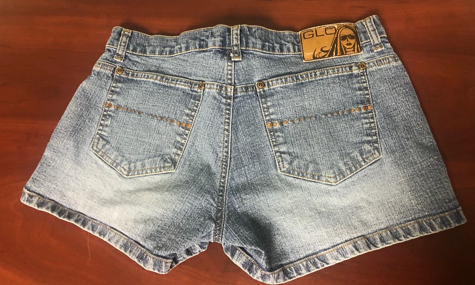 Mujer Junior "GLO" Desteñido. Pantalones Cortos Denim, Junior Talla 9 ¡Muy Cómodos! Foto 2 de 3