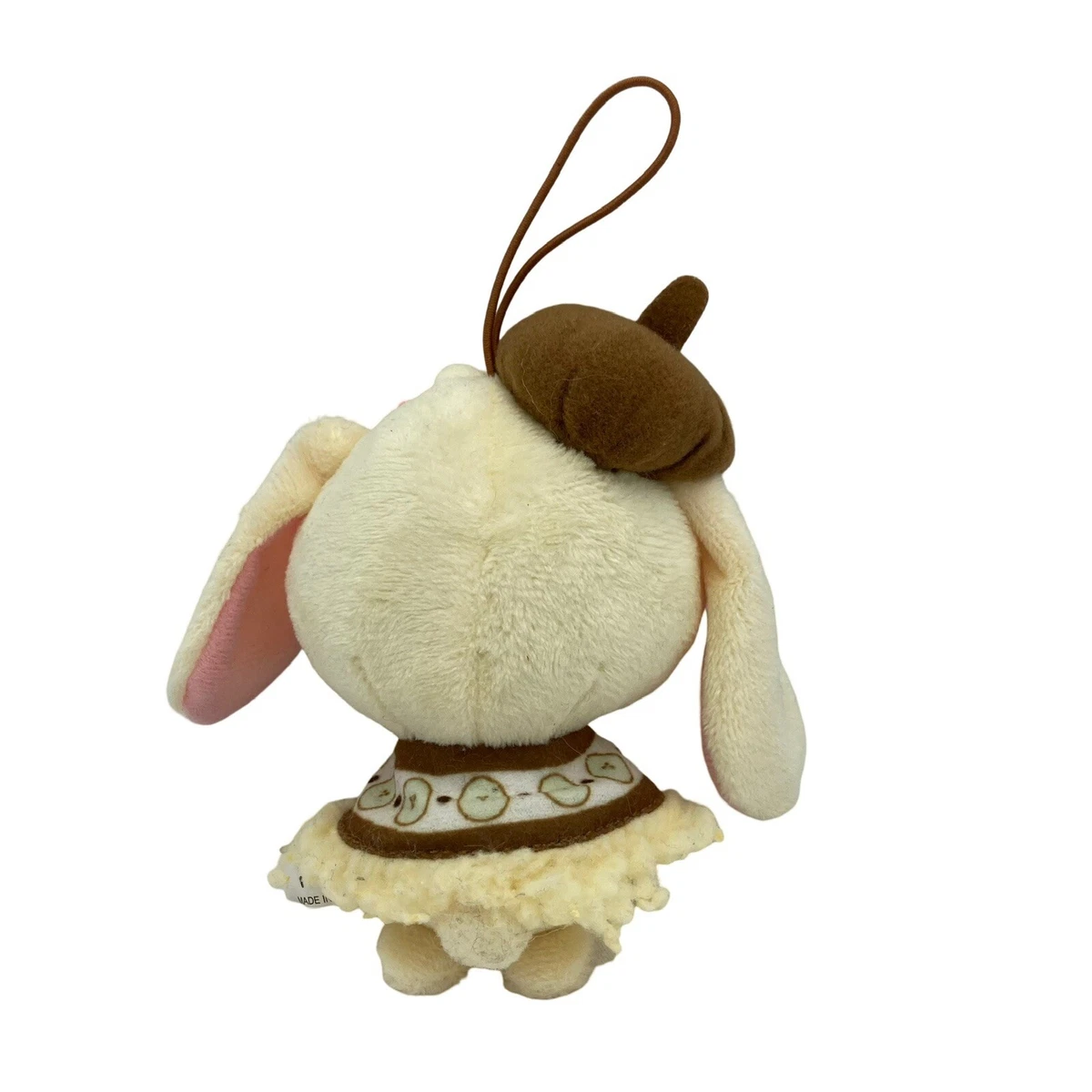 Sanrio Sugar Bunnies Sugarbunnies plush doll key chain holder ribbon Rare