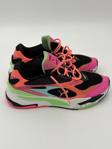Puma RS-Fast scarpe da corsa donna taglia 10 sneakers neon 375403-04 - Foto 8 di 12