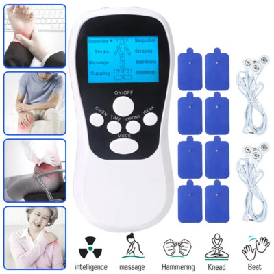 8-in-1 TENS Machine Unit Muscle Stimulator for Back Neck Shoulder Pain Relief