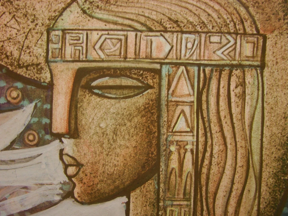 Ukrainian Soviet USSR painting avant-garde monumental sketch Swan Princess girl - Image 4 of 4