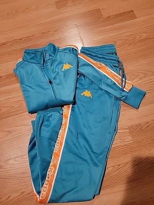 Kappa Tracksuit Women's Medium Teal And Orange Miami Dolphins Colorway Clean