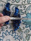 Large Blue Sparkly Pierced Earrings Show Stoppers!!! — photo 3