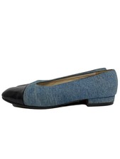 CHANEL Flat Pumps EU36 US5.5 Indigo