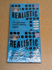 REALISTIC MAGNETIC RECORDING TAPE 1200ft ACETATE SPLICE FREE 2HR VINTAGE NEW 2PK
