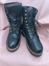 Chippewa 73015 Baldor 8" Work Boots Black Leather Vibram Lace-up Men's  # 7.5W