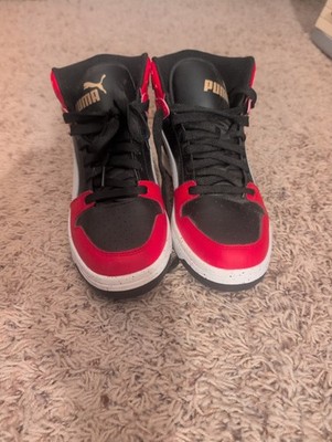 Puma Red White And Black High Top Sneakers Mens Size 9.5
