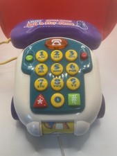 Vintage Vtech Little Smart Pull n Play Phone Toy Telephone Sounds Works