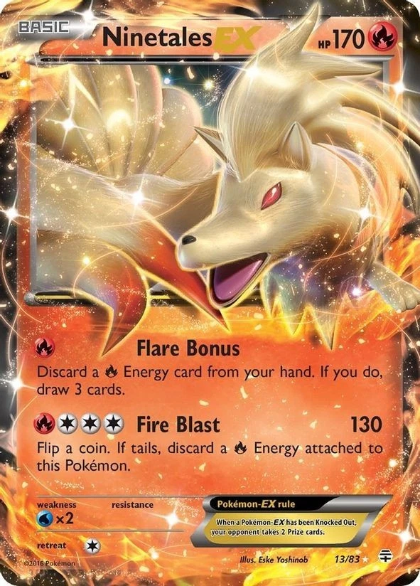 Ninetales EX - 13/83 - Pokemon Generations XY Ultra Rare Card LP