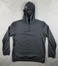 Swannies Hoodie Mens XL Dark Gray Quarter Zip Pullover Athletic Golf