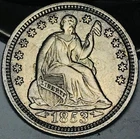 1853 Seated Liberty Half Dime 5C Arrows Choice 90% Silver US Coin CC28884