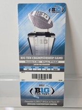 2011 Big Ten Championship Football Game Commemorative Inaugural Ticket Unused
