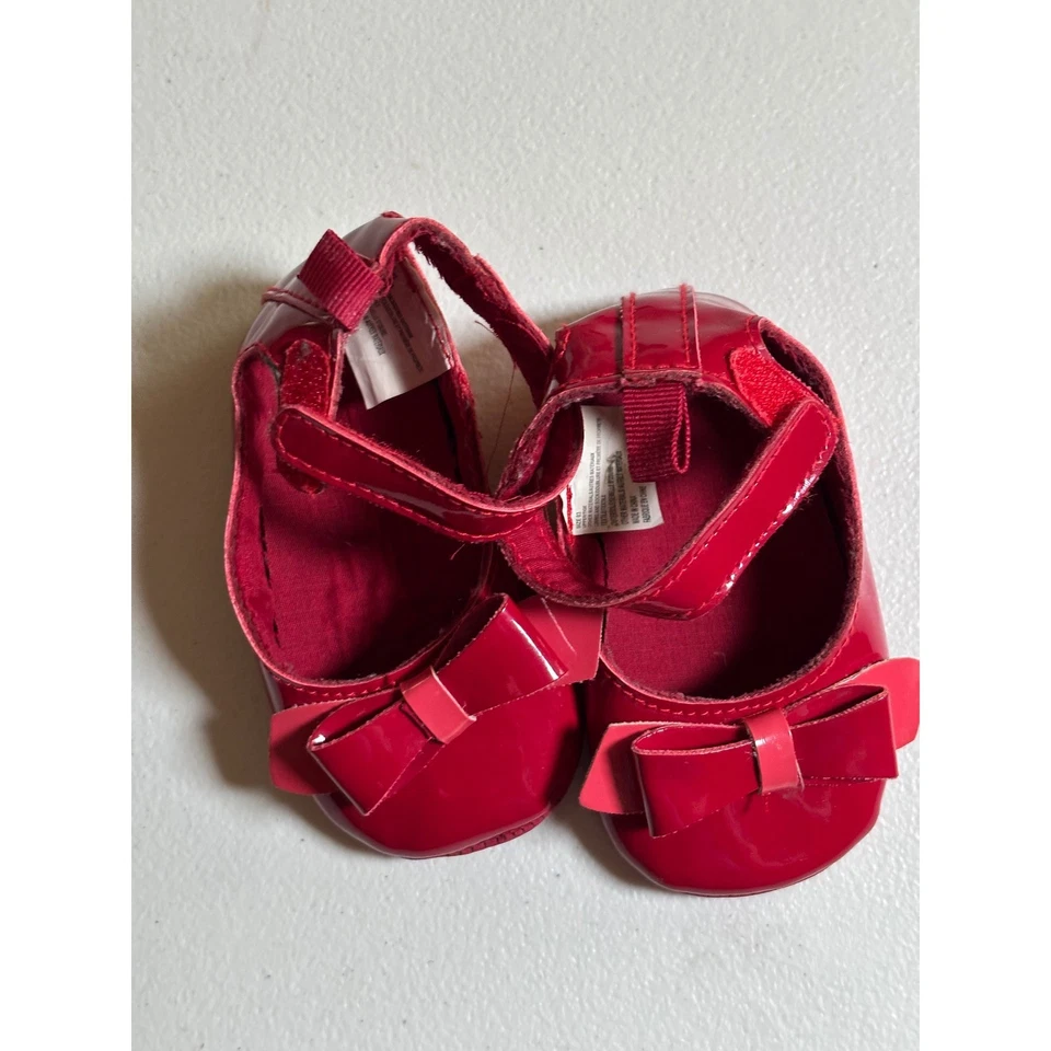 Conjunto Gymboree con Lazo de Cuero Rojo Bebé Niñas Zapatos Talla 6-12 Meses y Diadema Foto 4 de 4