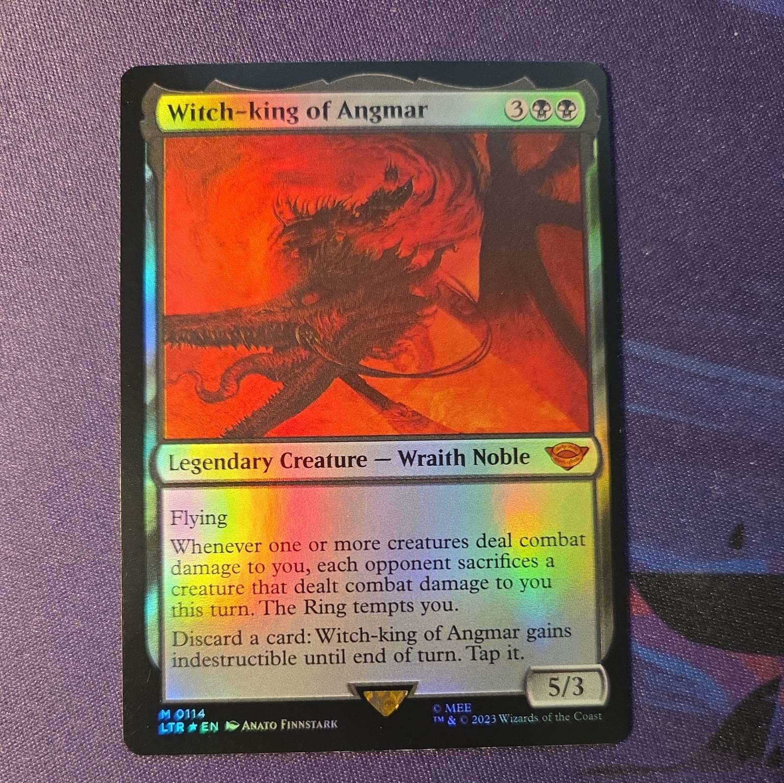 MTG 1x Witch-king of Angmar x1 FOIL NM LTR Lord of the Rings 114