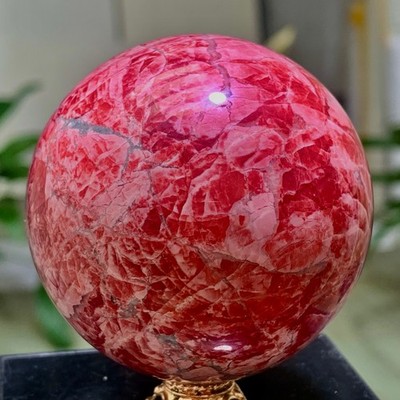 281G Natural Beauty Pink Peach Blossom Stone Ball Spiritual Crystal Ball Healing