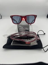 Ray-Ban RB2144 Red Wayfarer Sunglasses – Vintage Bold Look, Unisex Iconic Style 