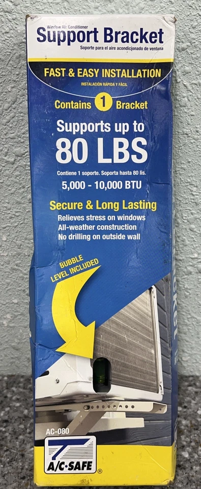 Suporte de suporte para ar condicionado de janela A/C Safe AC 080 para unidades pequenas NewAC-080 - Imagem 2 de 4