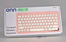 Pink Surf Onn. Compact Wireless Keyboard 78 Keys Plug And Play USB Nano Reciever
