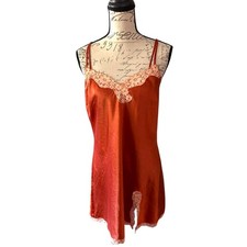 Victoria's Secret Vintage Satin Lace Nighty Slip Dress Large SEE MEASUREMENTS