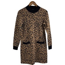 J Crew Sweater Dress Leopard Knit Small AR684 NWT $169