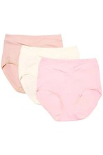 Breezies Women's 3-Pack Cotton Stretch Full Brief RoseBud