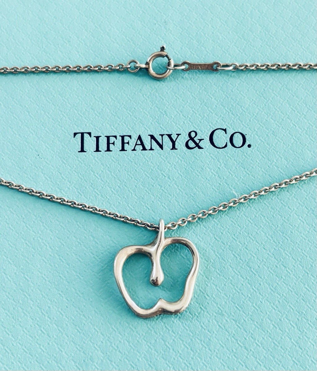 Tiffany & Co. Elsa Peretti Apple Necklace 925 Silver 3.4 Grams 16