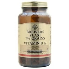 Solgar Brewer's Yeast 7 1/2 Grains with Vitamin B12  250 tabs