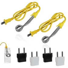 2-Pack Portable Immersion Heater Kit - 120V-300W,240V-600W, Instant Yellow 