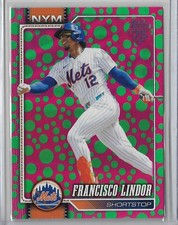 2026 Topps Series 1 - Francisco Lindor #123 Green & Pink Polka Dots Mets