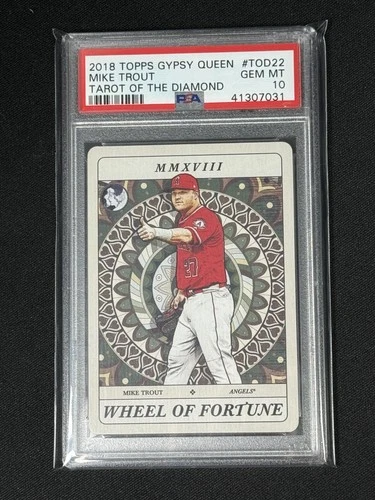 130 Mike Trout 2018 Topps Gypsy Queen Tarot of the Diamond PSA 10 Angels