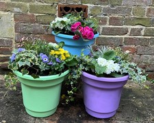 33cm Plastic Planter Flower Pot 13.2L - Garden Herb Plant - Colour Choice